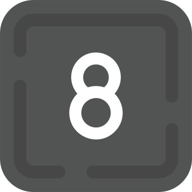 yedi sekiz simgesi. vektör illüstrasyonu