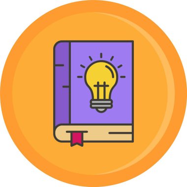 Işık ve ampul vektör tasarımı içeren kitap