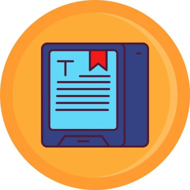 Vektör Belgesi düz simgesi