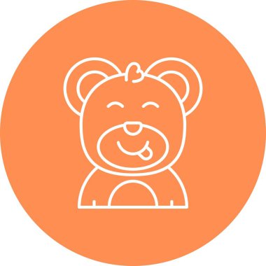 ayı ikonu vektör çizimi tasarımı