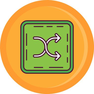 Bir yol simgesinin vektör illüstrasyonu