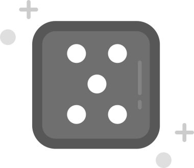 zar. Web simgesi basit illüstrasyon