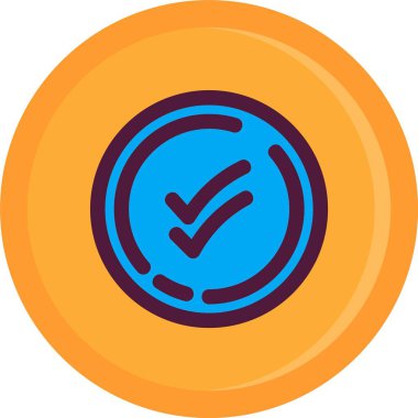 Çember sembolü ve basit dış hat vektörü ile işaretle