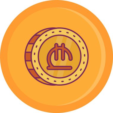 Bir sikkevektör illüstrasyon