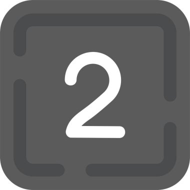 Yedi numara işareti. Kabartma simgesi düz stil