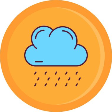 yağmur simgesi, vektör illüstrasyonu