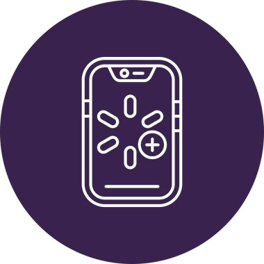 Akıllı telefon simgesinin vektör illüstrasyonu