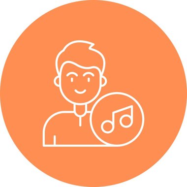 Müzik simgesinin vektör illüstrasyonu