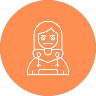 Bebek ikonlu bir kadın. vektör illüstrasyonu