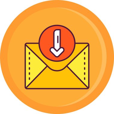 E- posta pazarlama mesaj simgesi. ana hatlı ileti pazarlama ileti vektör rengi düz izole