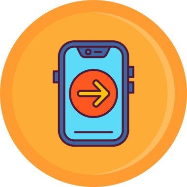 Bir smartphone simge vektör çizim