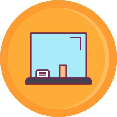 İş için web düz simgesi, vektör illüstrasyonu