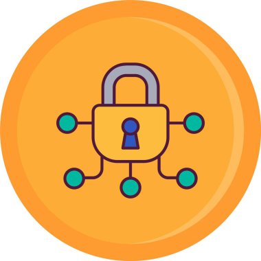 kilit simgesi, vektör illüstrasyonu