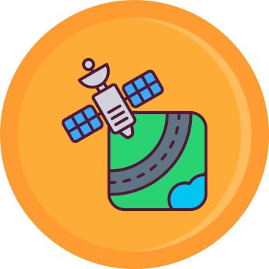 uydu çanak anten simgesi. uydu çanak anten vektör simgesi rengi düz izole