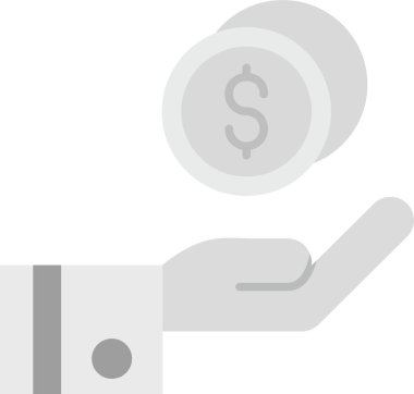 Dolar. Web simgesi basit illüstrasyon