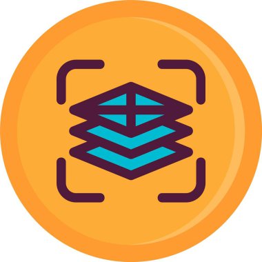 Çatısı olan bir binanın vektör illüstrasyon simgesi