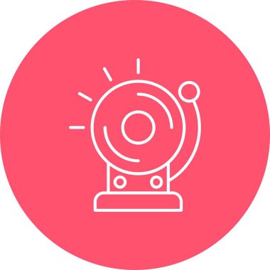 güzel yangın alarm çizgisi vektör simgesi