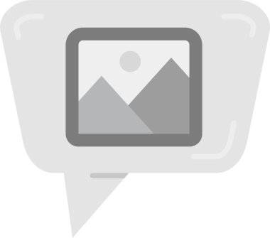 Web tasarımı ve mobil için beyaz arkaplanda izole edilmiş resim vektörü simgesi