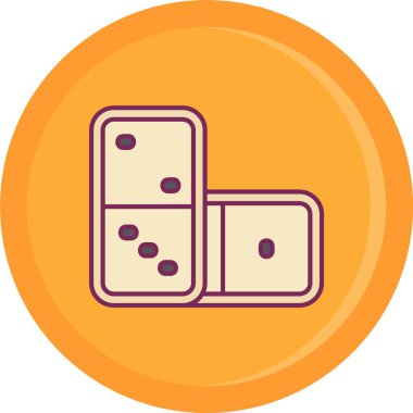 Kumarhane zar ikonu. Taslak kumarhane çipleri vektör renk düz izole