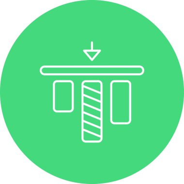 Glyph vektör simgesinden aşağıya doğru güzel bir ok