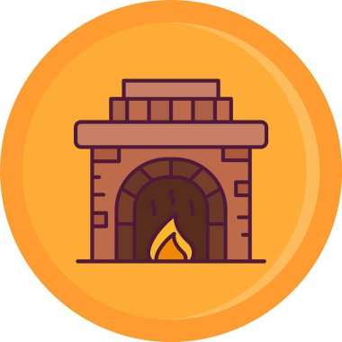 ateş simgesi vektörü izole resimleme