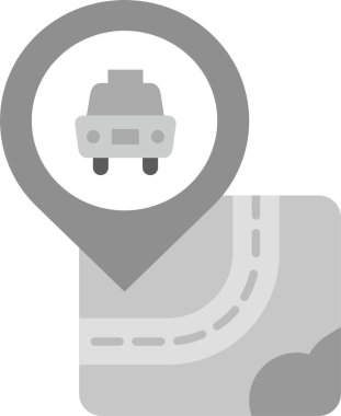 araba konumu konumu simgesi ana hat biçiminde