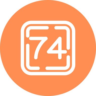 Eşsiz numara 7 vektör sembol