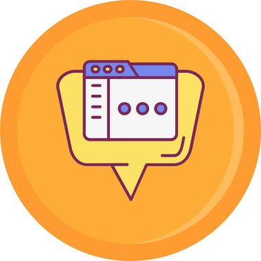 Sohbet mesajı simgesi. beyaz üzerinde izole edilmiş konuşma mesajı vektör rengi