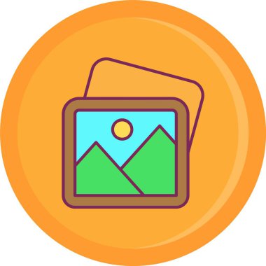 Bir harita simgesinin vektör illüstrasyonu