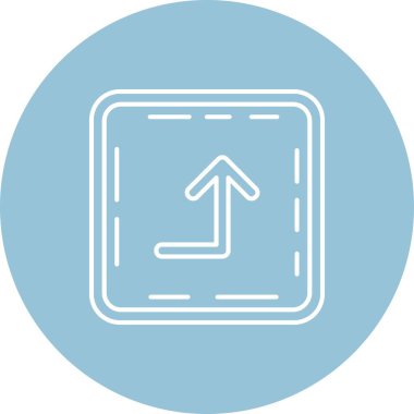 Benzersiz ok vektör çizgisi simgesi