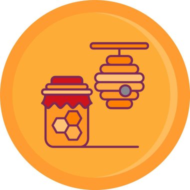 Yiyecek ve içecek ikonunun vektör illüstrasyonu