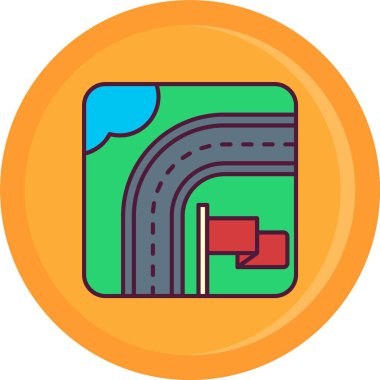 Araba park etme ikonu. Web için park vektörü simgesinin özet çizimi