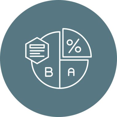 vektör pasta çizelgesi simgesi