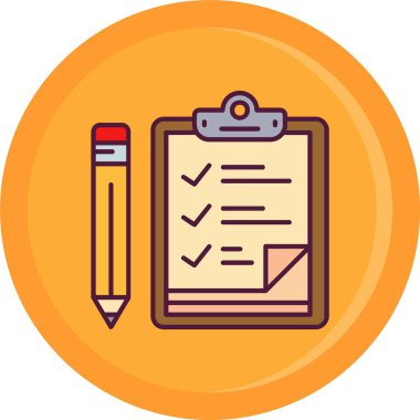 Kontrol Listesi Düz Vektör Simgesi