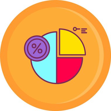 pasta grafiği vektör simgesi