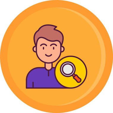 Büyüteçle bakan bir adam