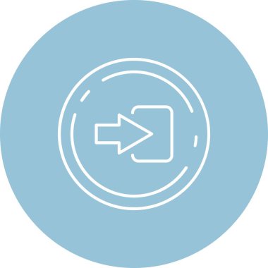 Eşsiz sol vektör çizgisi simgesi