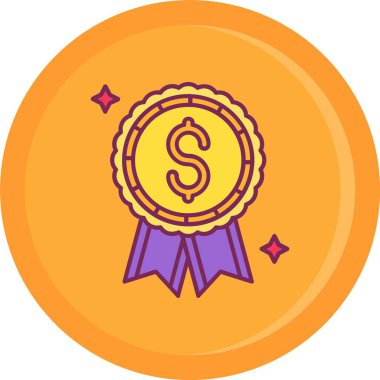 Madalya simgesi, basit vektör çizim