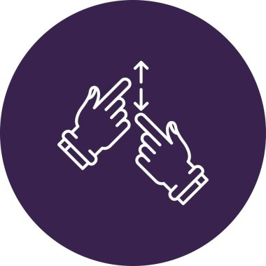 Dokunma simgesinin vektör illüstrasyonu