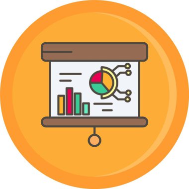 Grafik ikonlu grafik. Web için grafik grafik vektör simgesinin basit çizimi