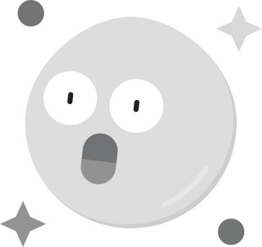 Vektör çizimi. Ay güzelmiş. çizgi film simgesi