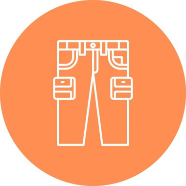 vektör pantolon simgesi illüstrasyonu