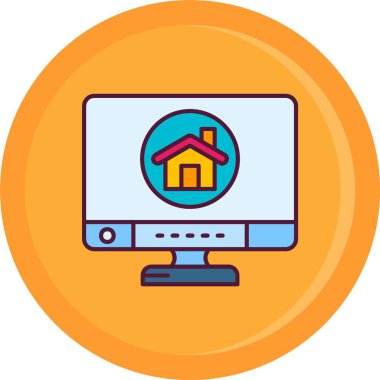 vektör ev düz simgesi