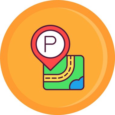 konum pin simgesi, düz biçimli konum