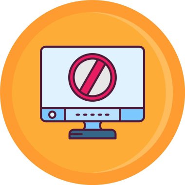 Bilgisayar. Web simgesi basit illüstrasyon