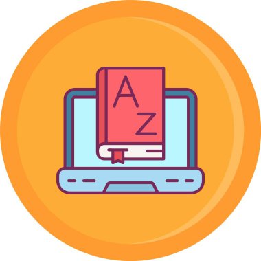 Kitap. Web simgesi basit illüstrasyon