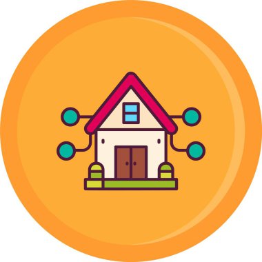 ev simgesi, vektör illüstrasyonu