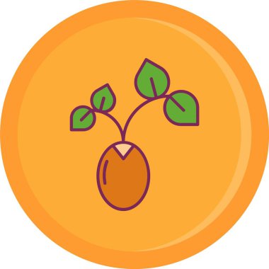 Eşsiz bitki ikonu vektör illüstrasyonu