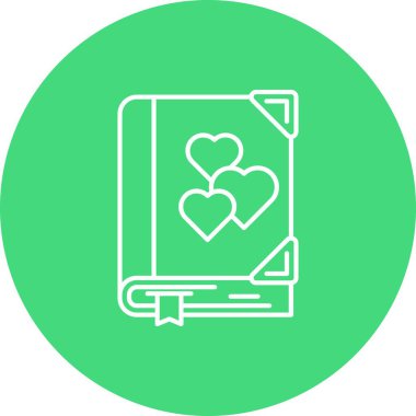 Güzel Kalp Vektörü Glyph simgesi