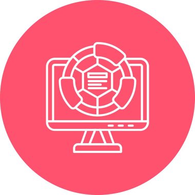 vektör Lcd düz simgesi